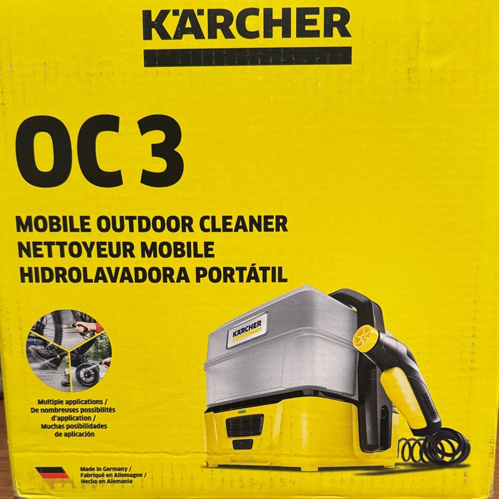 Kärcher OC 3 Mobile Outdoor Cleaner low pressure flat spray tank spiral hose NEW